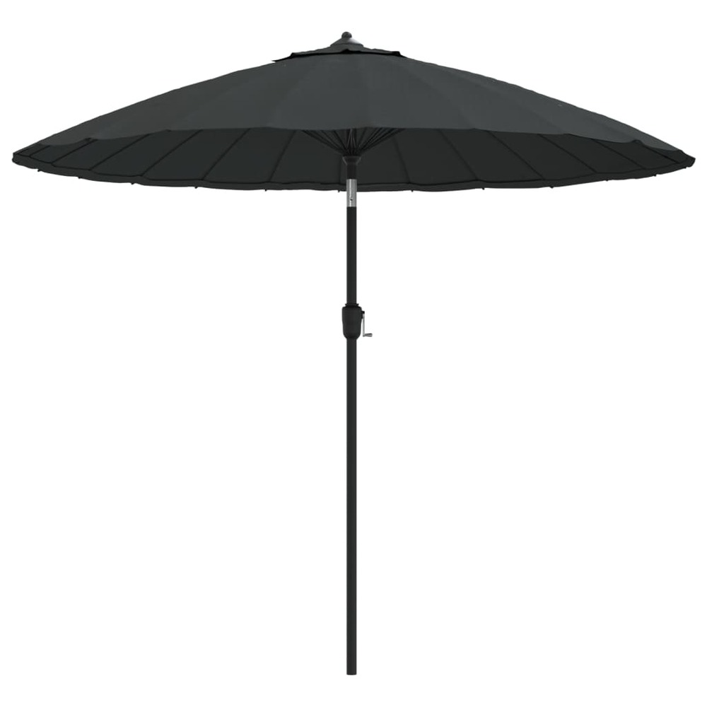 Parasol mobilier de jardin d'e x térieur avec mât en aluminium 270 cm anthracite