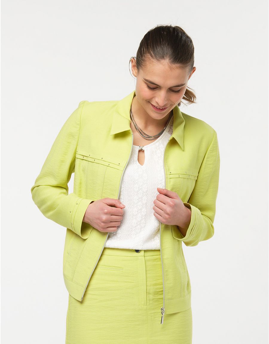Veste droite vert anis