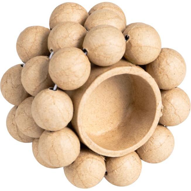 Bougeoir rond 8x8x5 cm - Kraft