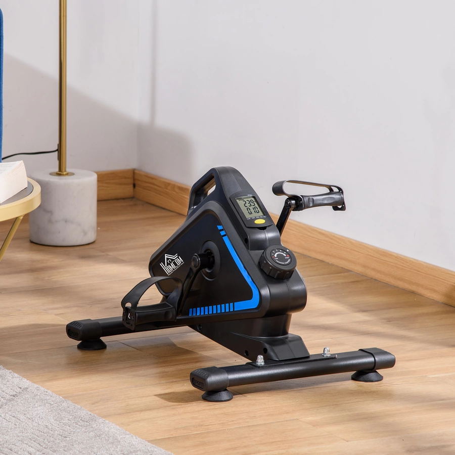 HOMCOM Mini Heimtrainer mit einstellbarem Widerstand schwarz