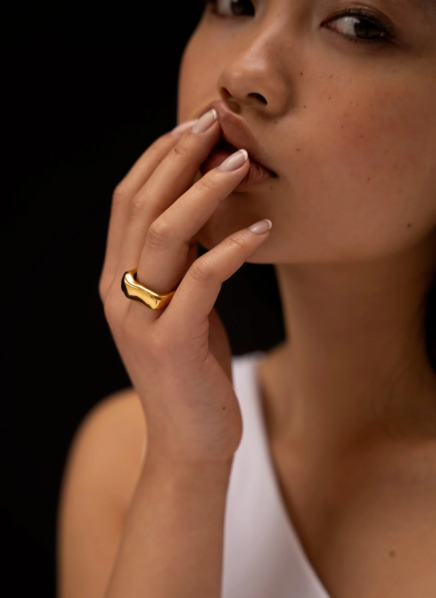 GARANCE - Bague large garance | Doré