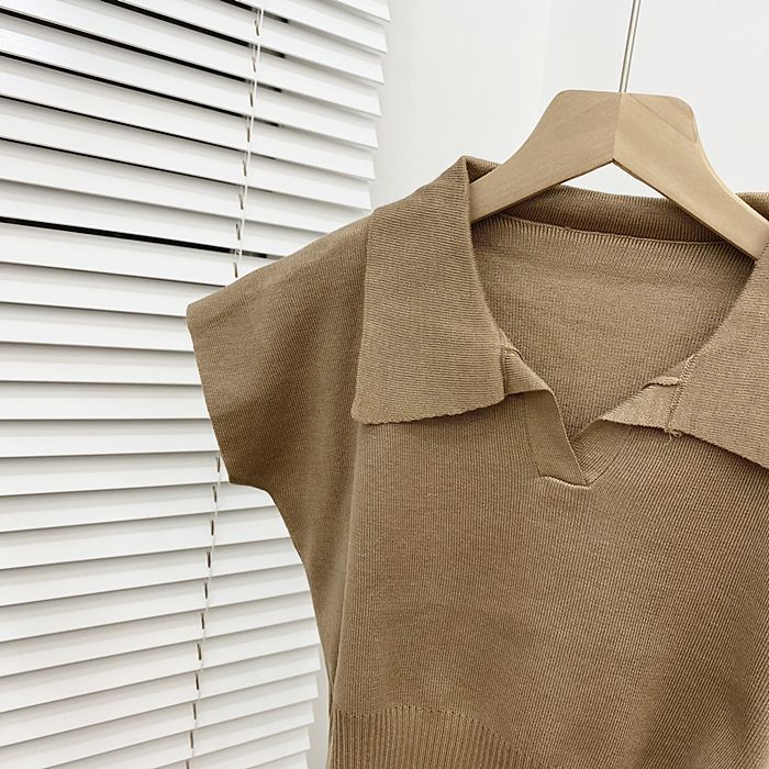 Sistyr - Cropped trui met kraag en vest