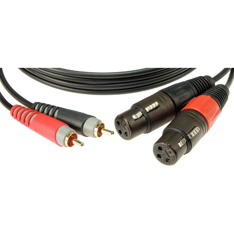 Klotz AT-CF0600 verloopkabel 2x RCA - 2x XLR 3p female 6 meter