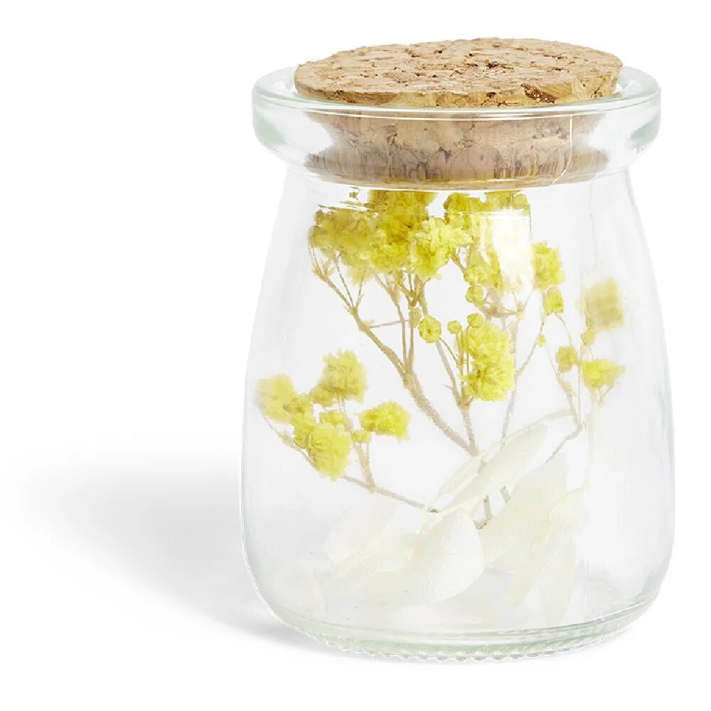 Pot avec fleur séchée à l'intérieur Ø5xH17cm