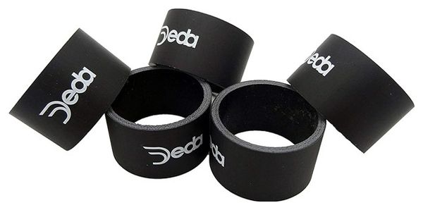 Entretoise de Direction en Carbone Deda Noir 1''1/8 - Hauteur 15mm ( Kit de 5 )