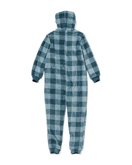 combinaison à carreaux enfant bleu