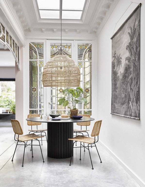 HKliving Wicker hanglamp medium naturel