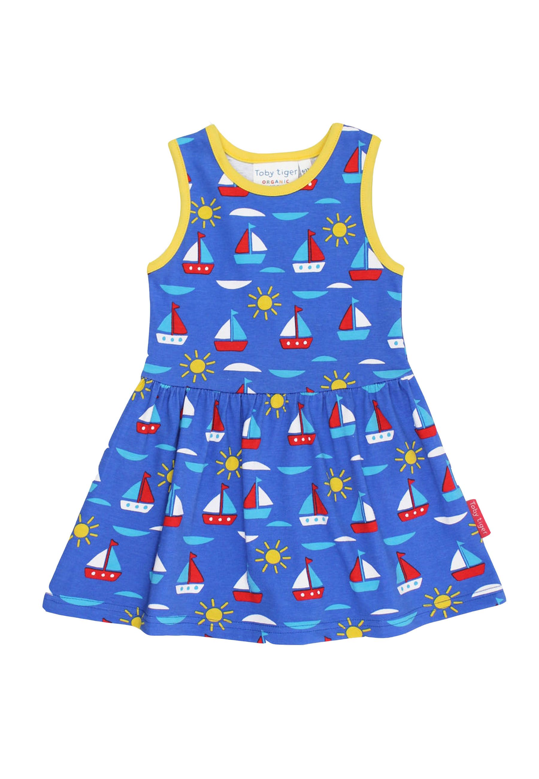 Toby Tiger Kleid mit Segelboot Print