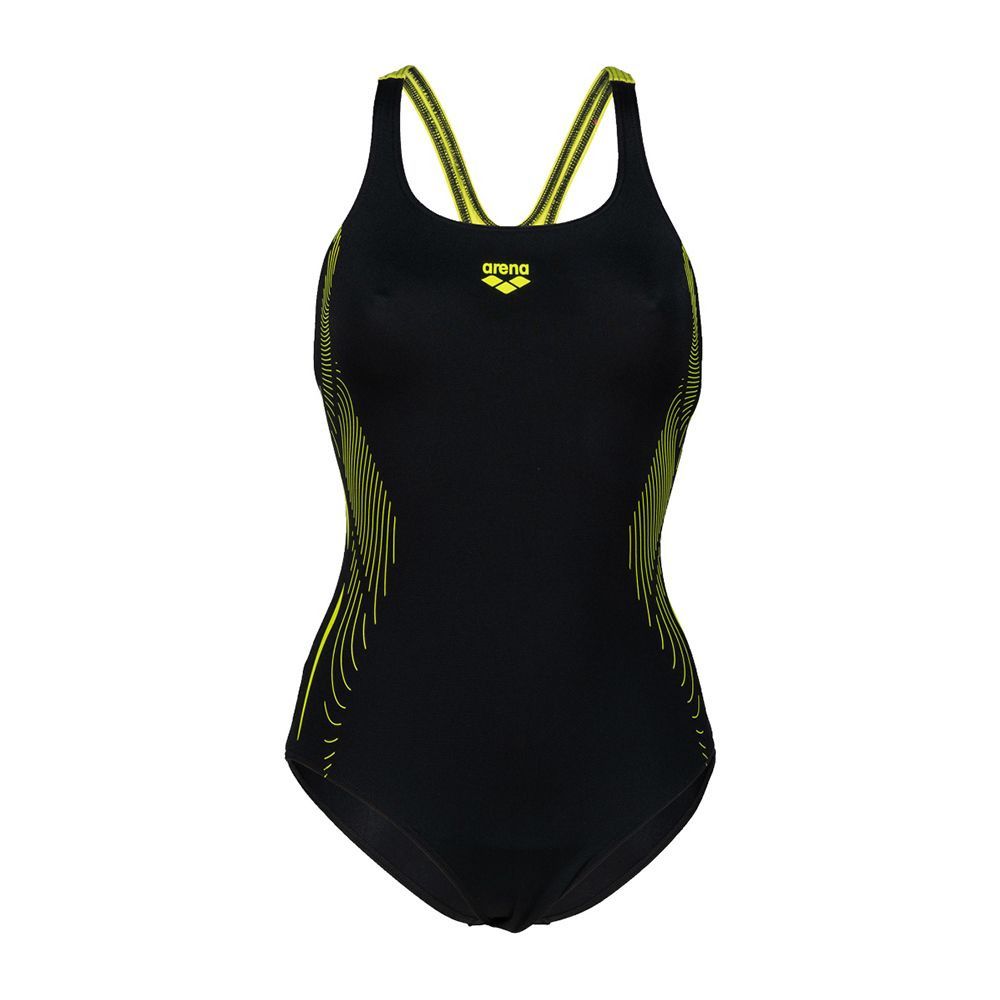Arena GRAPHIC - Maillot de bain 1 pièce Femme black/soft green