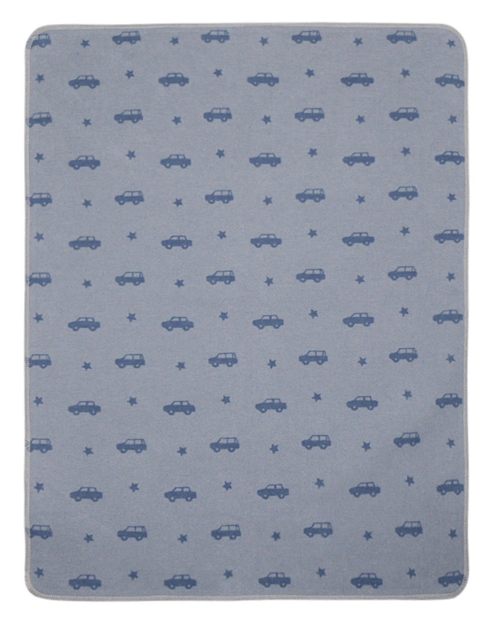 Babydecke AUTOS (90x70) in hellblau