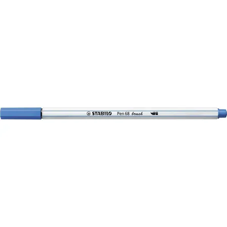 Premium-Filzstift mit Pinselspitze für variable Strichstärken - STABILO Pen 68 brush - Einzelstift - dunkelblau