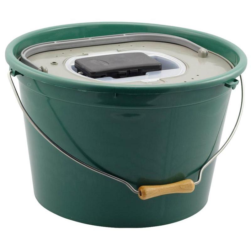 Seau A Vifs Plastilys 25L Vert + Aerateur Integre