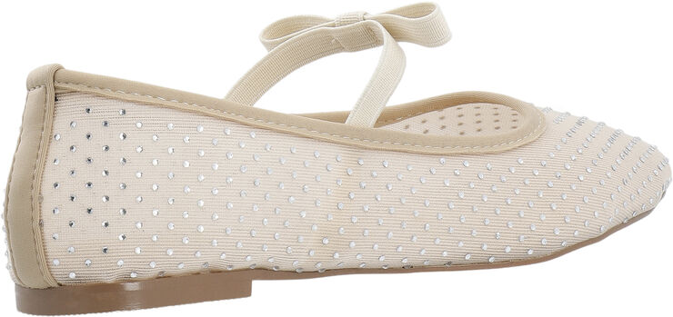 Bianco Fall Rhinestone Bow Ballerina #M Nude