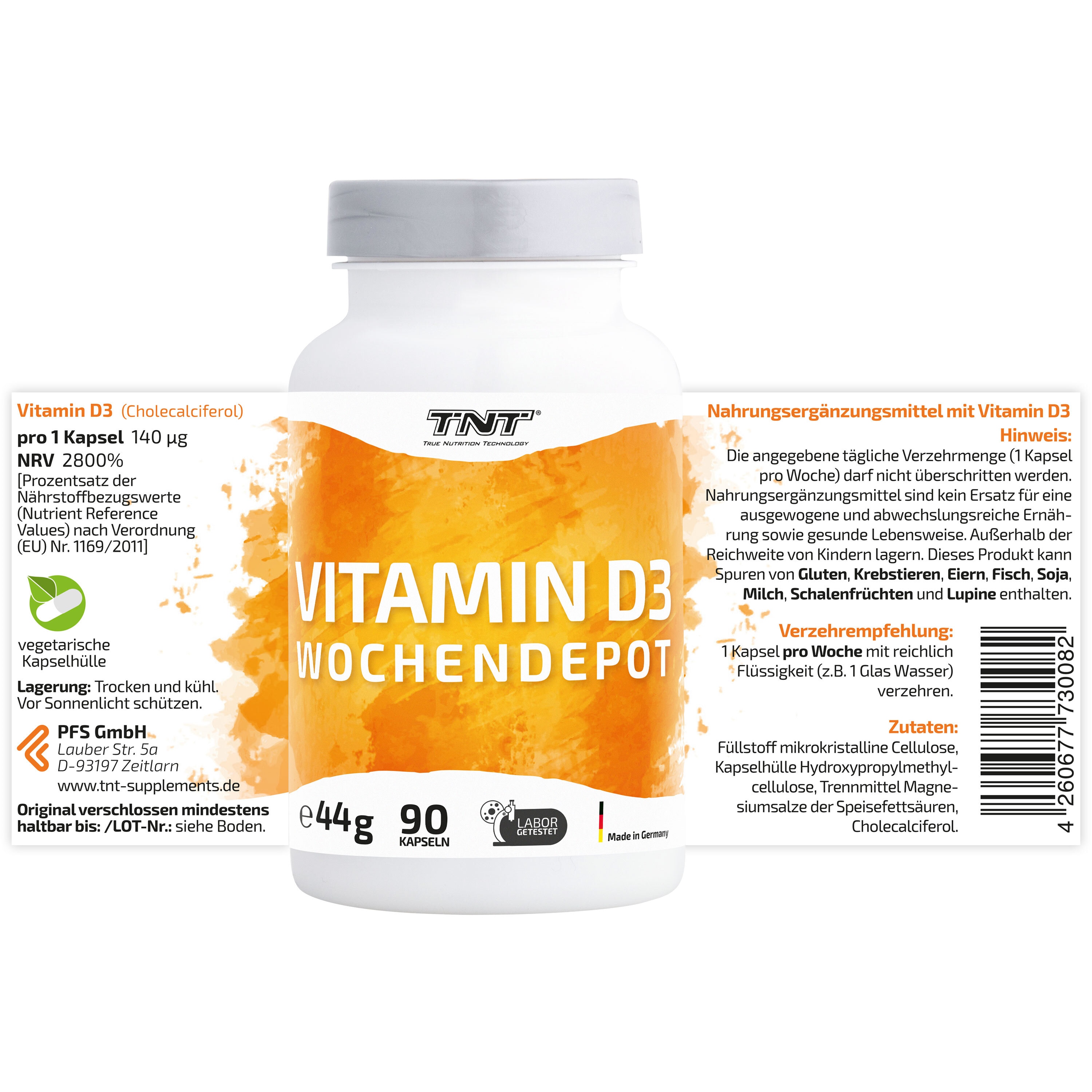TNT Vitamin D3 90 Depotkapseln - 5600 i.E.