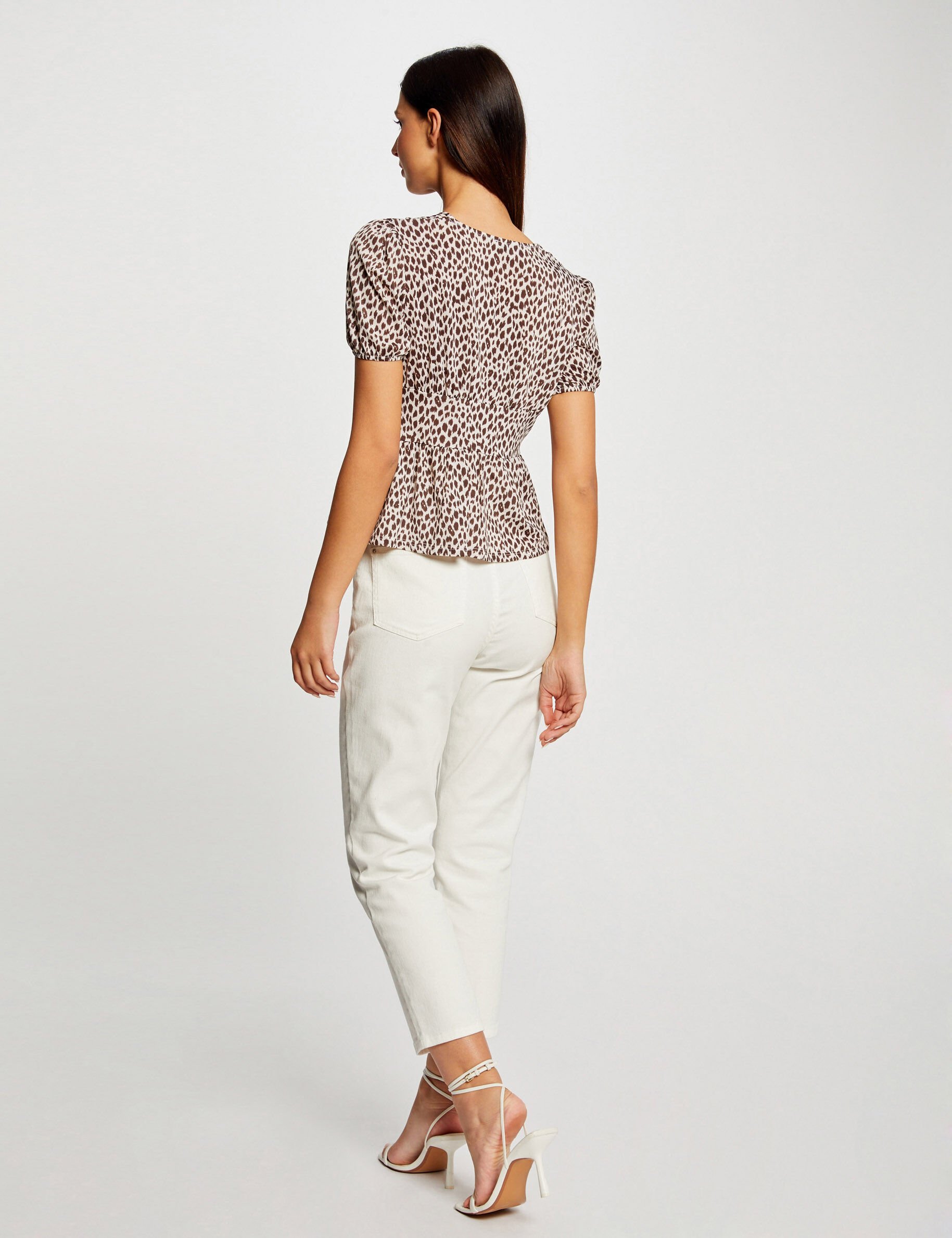 T-shirt manches courtes imprimé multico femme - multico