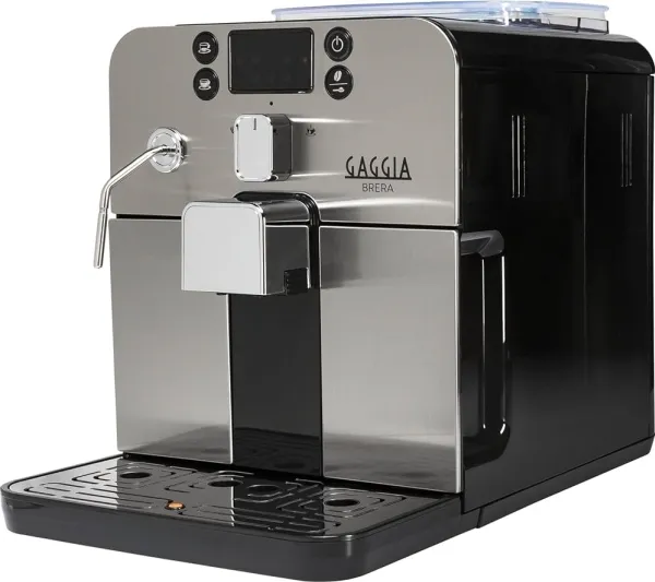 Gaggia Brera RI9305 - Automatisk kaffemaskine med mælkeskummer - 15 bar - sort/ sølv