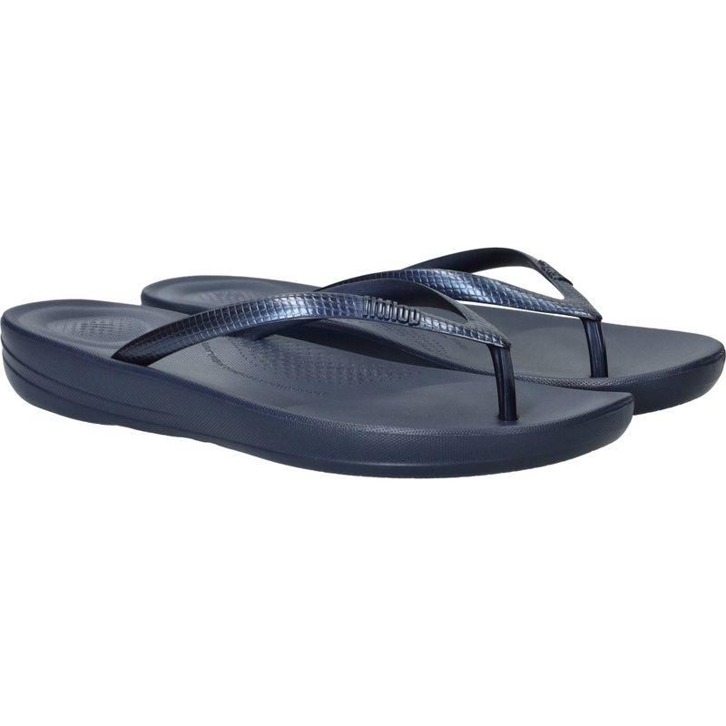 FitFlop Iqushion Ergonomic Teenslippers Blauw Dames