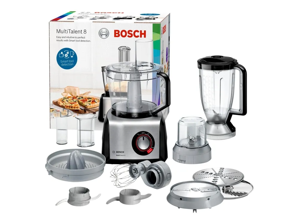 Bosch MC812M844 - Køkkenmaskine - 1250 W - stål/sort