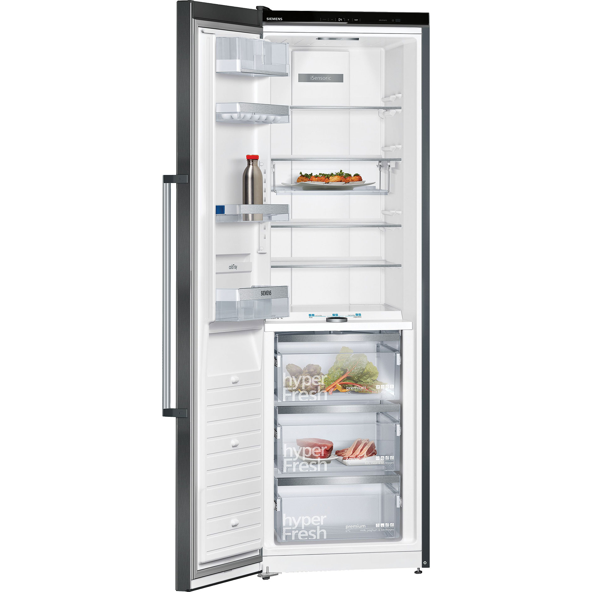 SIEMENS Stand-Kühlschrank - KS36FPXCP - blacksteel - C