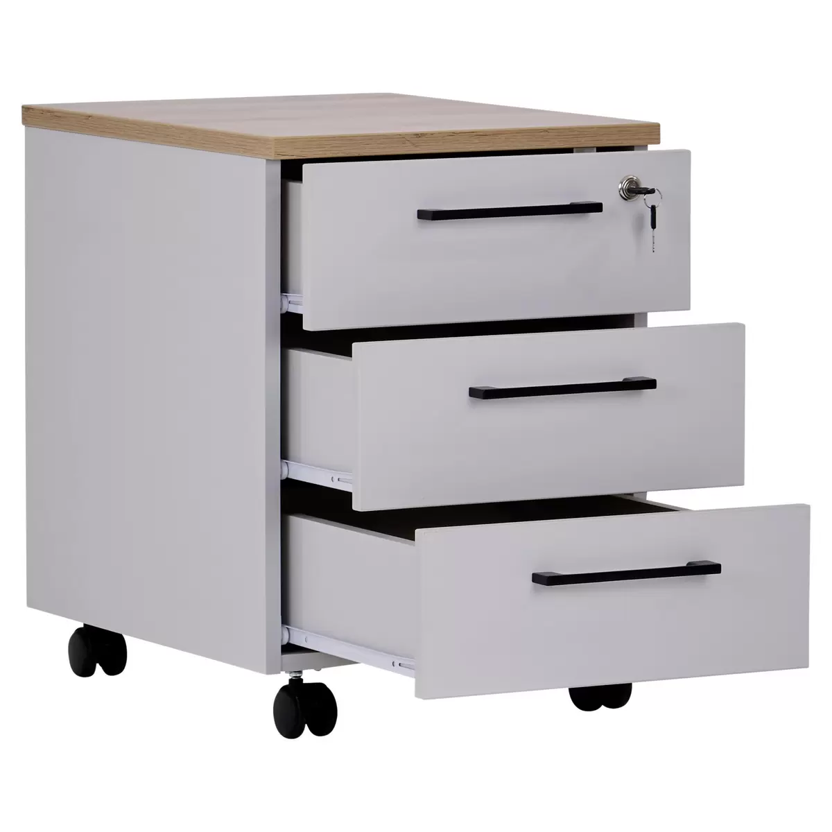Rollcontainer Kontor K7 kieselgrau