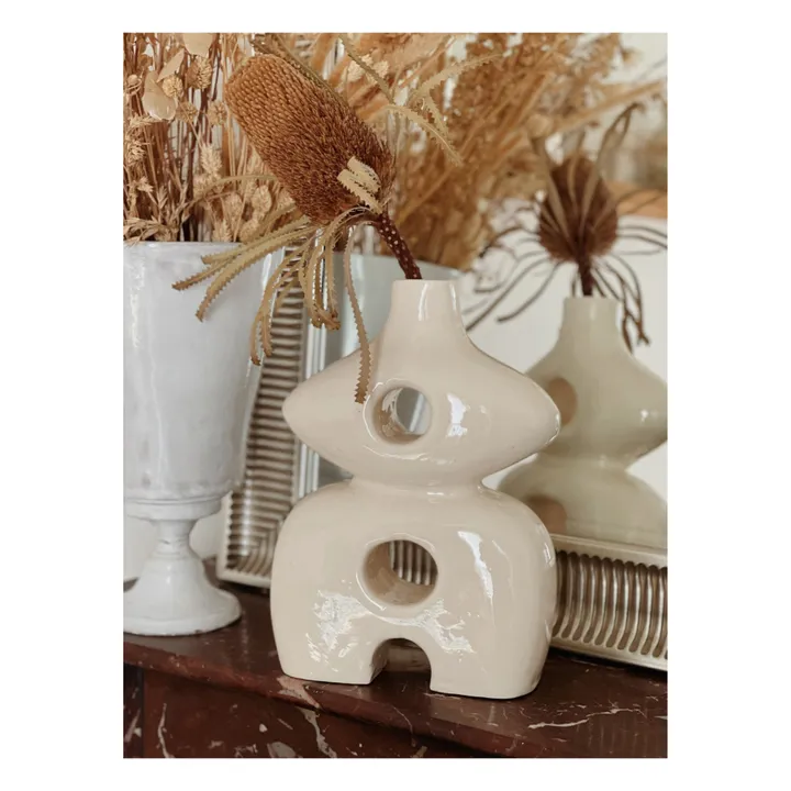 Beldy Vase en céramique Uranie | Blanc
