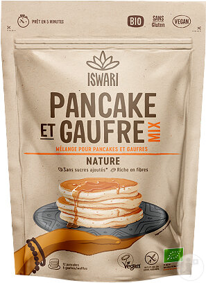 Iswari Instant Mélange Pour Pancakes Et Gaufres Nature Sachet 300g