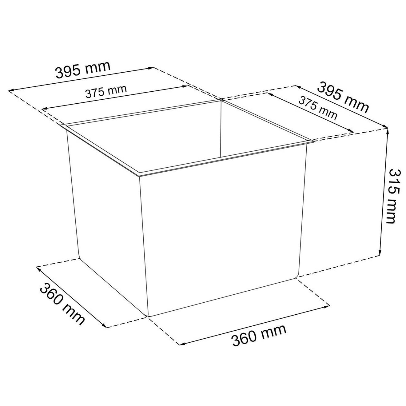Prosperplast Pot 91.5L anthracite - 40x40x75  cm