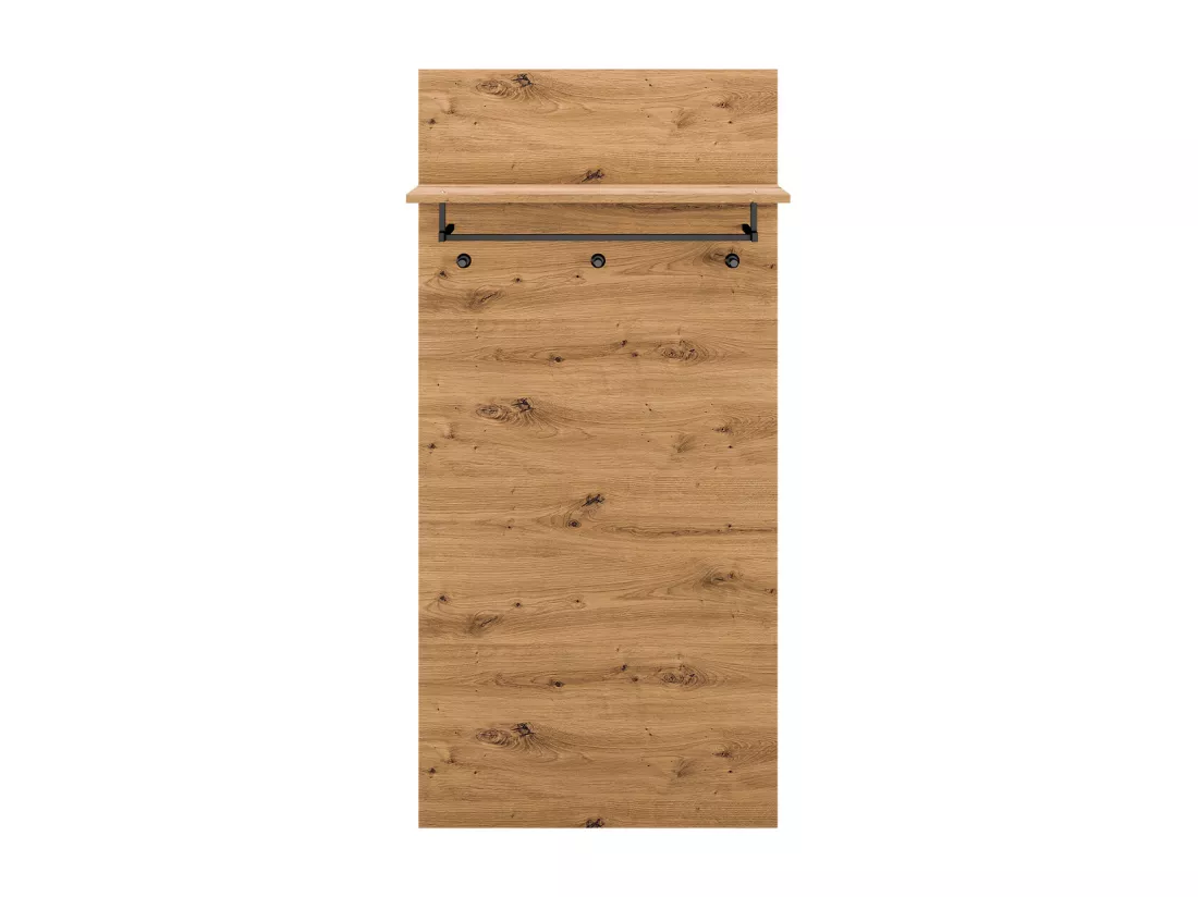 Porte-manteau mural 3 patères 1 étagère Liora Bois