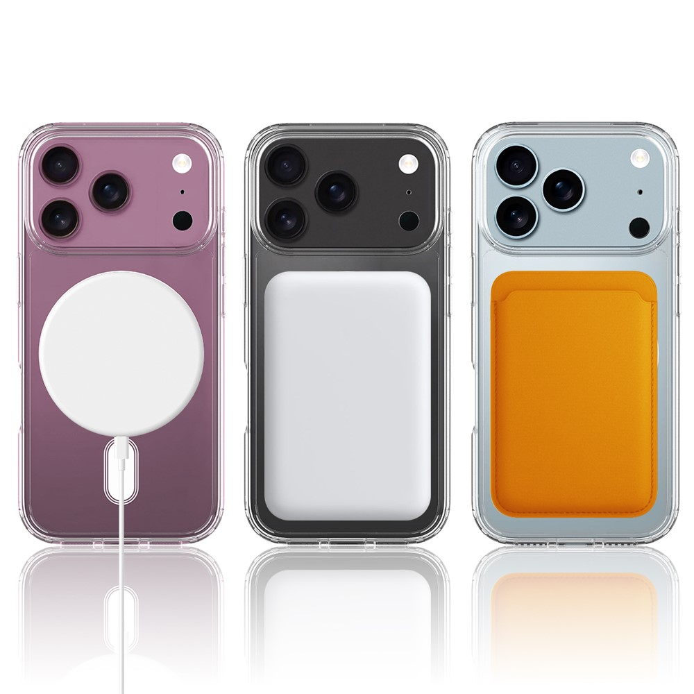 iPhone 17 Pro MagSafe Hybrid Hülle TPU Bumper Acryl Rückseite Air Cushion Fallschutz - Transparent