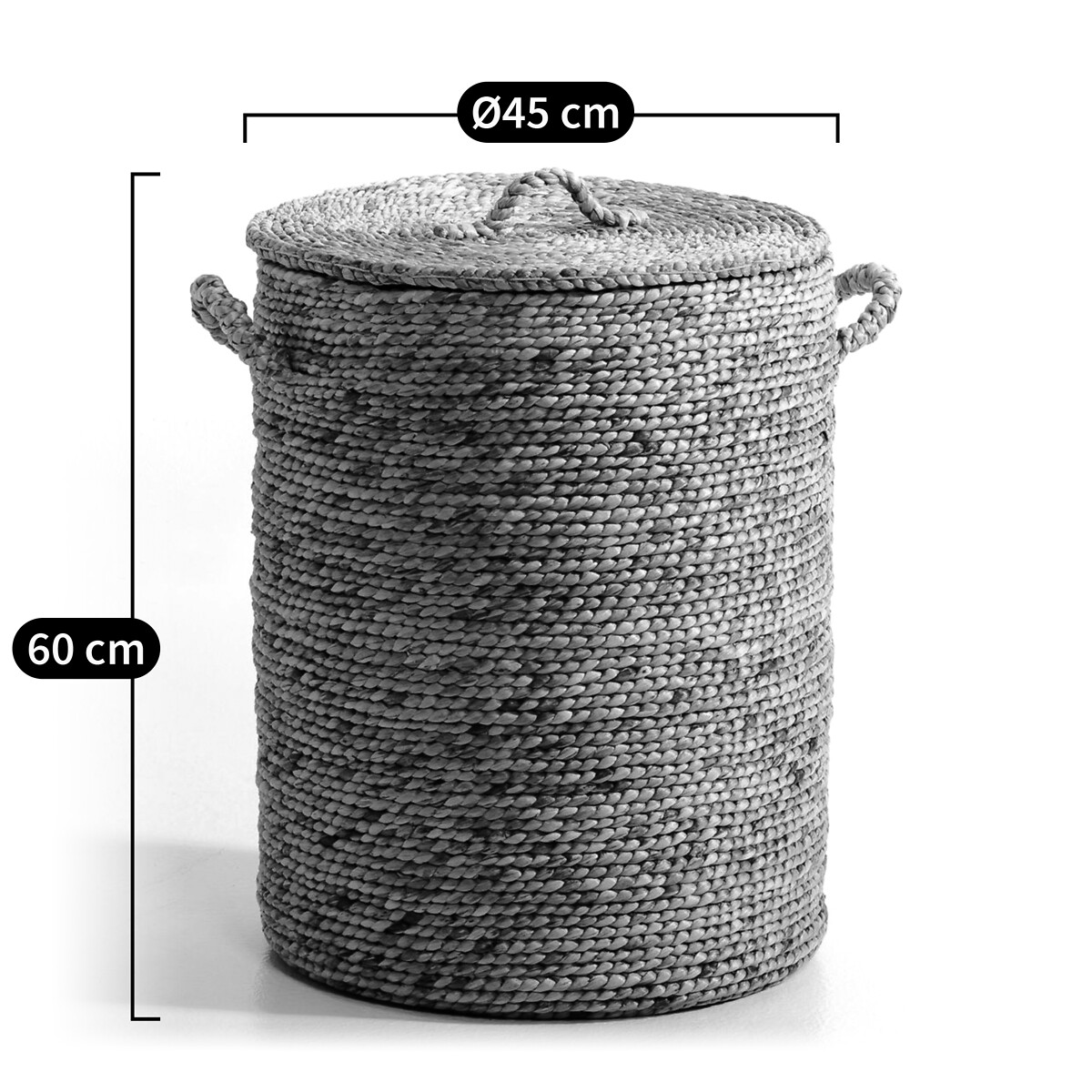 AM.PM<br>Cesta redonda em jacinto-d'água H60 cm, Lian