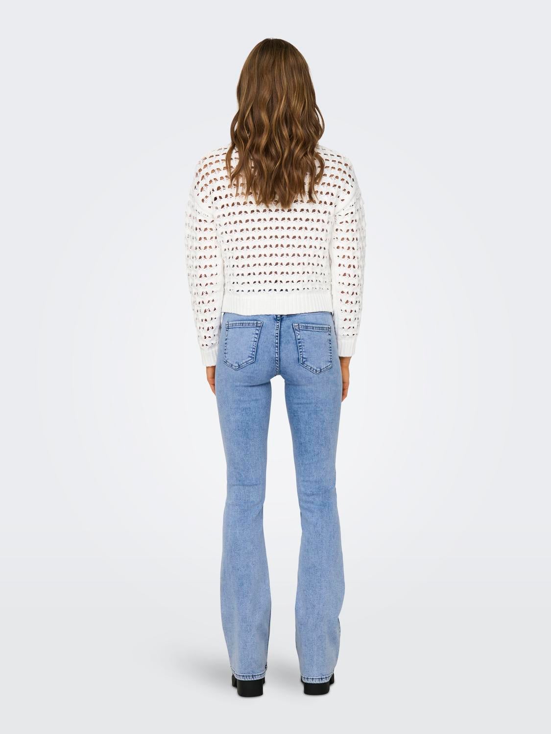 ONLLINDA Strickpullover Bright White