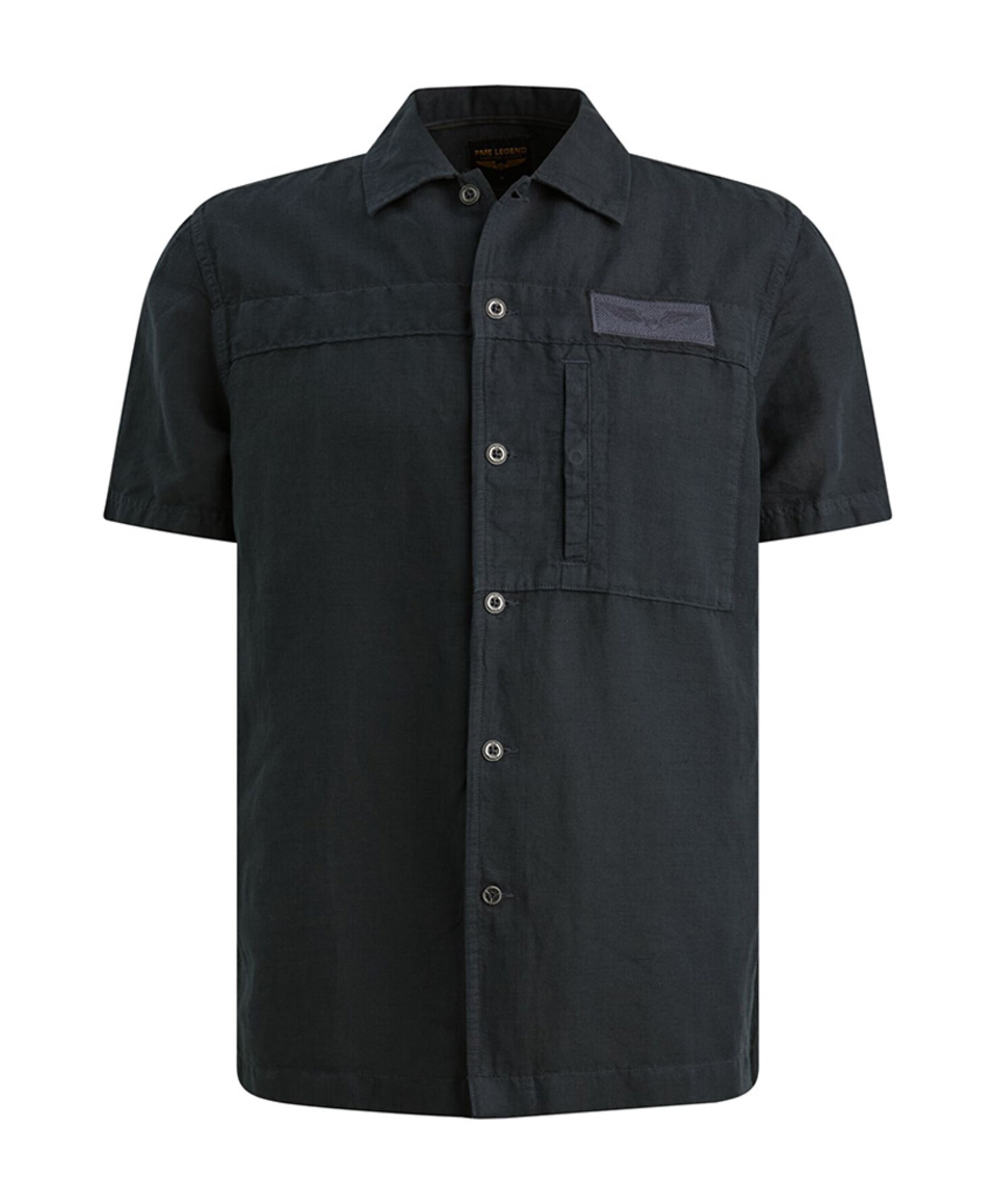 PME Legend Heren overhemd korte mouw blauw