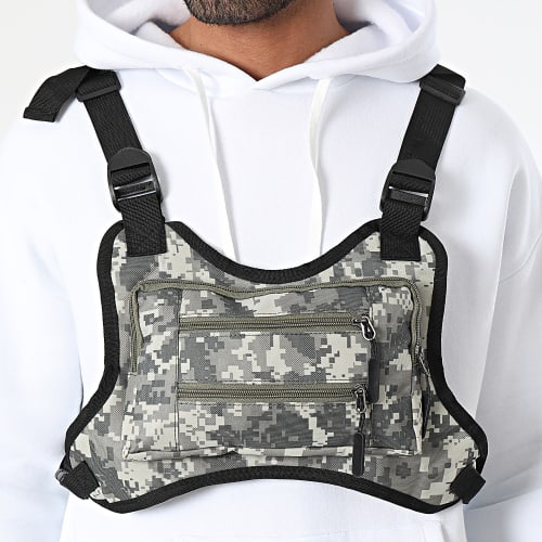 Sac Poitrine Gris Camouflage