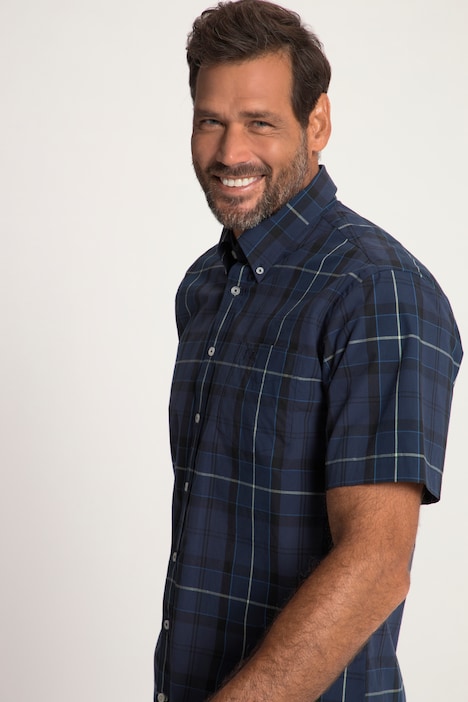 Karohemd, Halbarm, Buttondown-Kragen, Modern Fit
