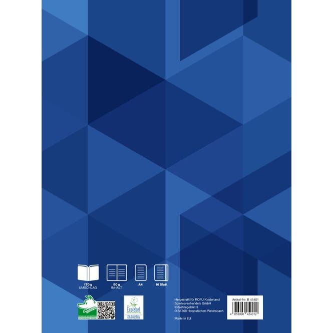 Schulheft A4 - Lineatur 2 - liniert - 16 Blatt