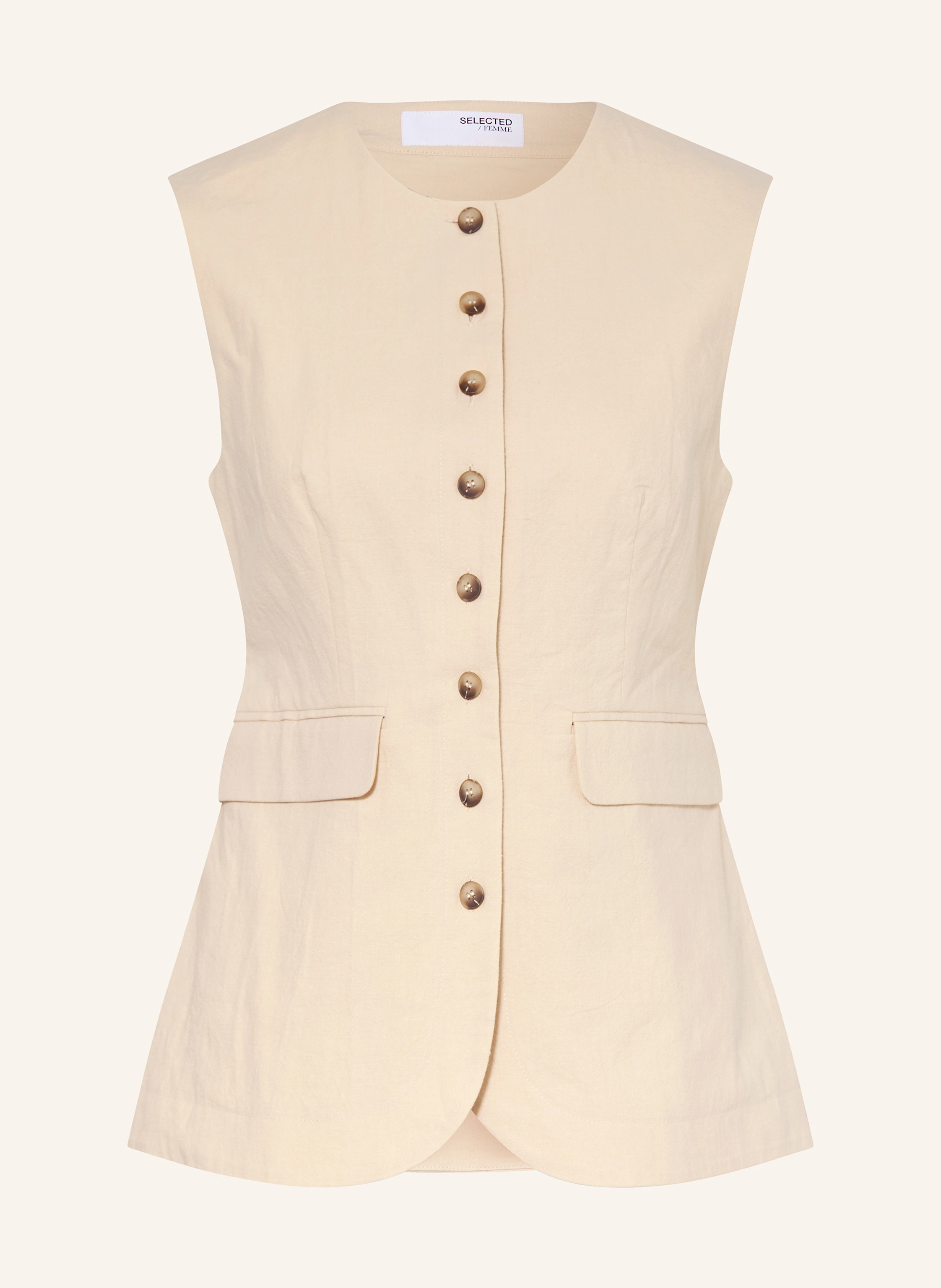 SELECTED Femme Blazerweste mit Leinen