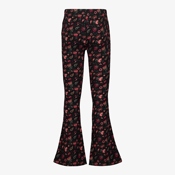 TwoDay meisjes flared broek zwart met print