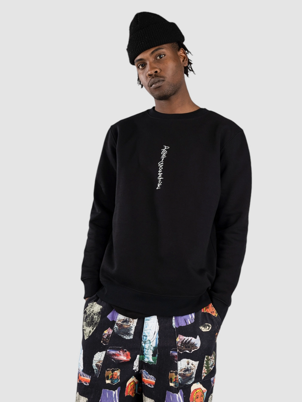 Poetic Collective Demon Crewneck Sweater black