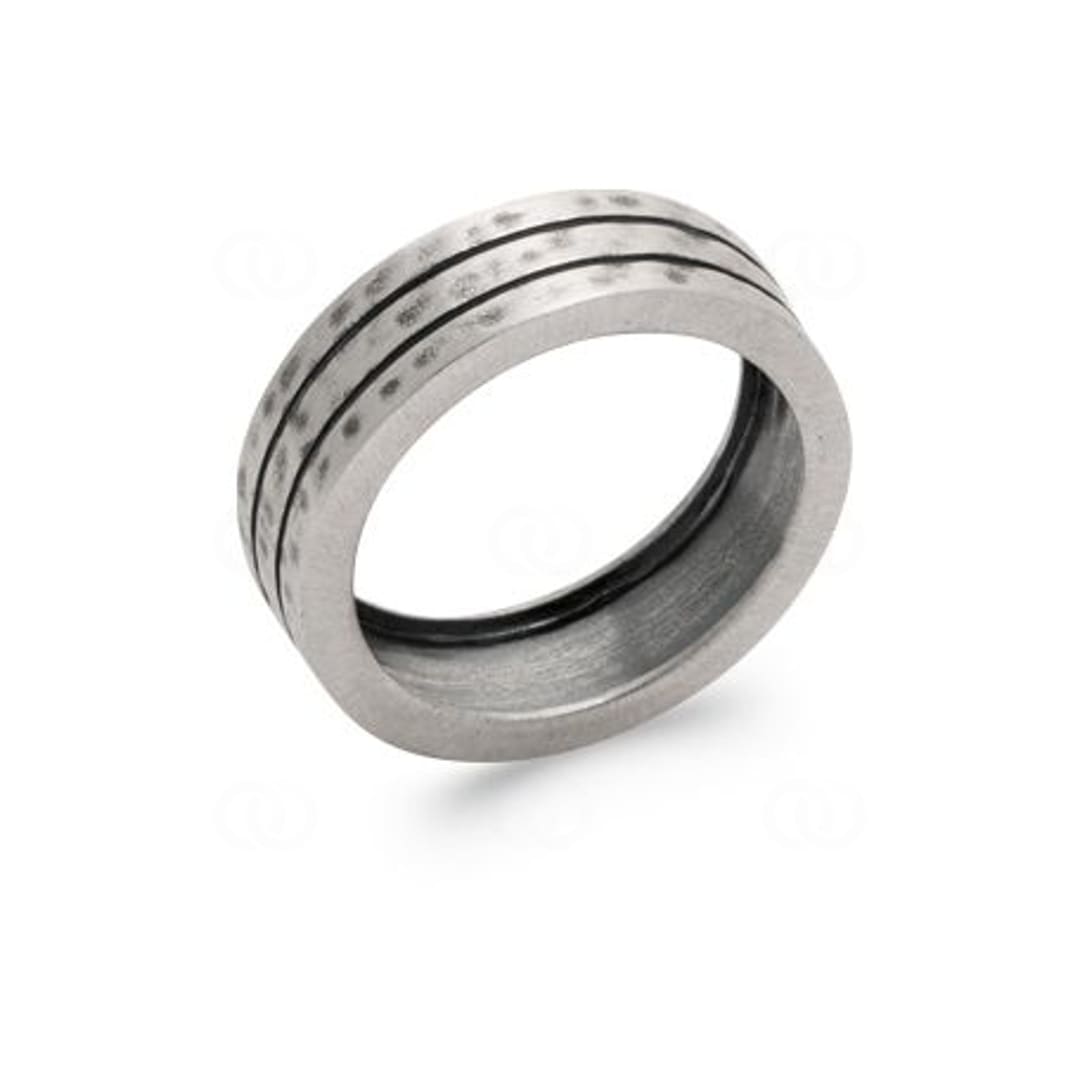 Herrenring Quantum 925 Silber gehämmert