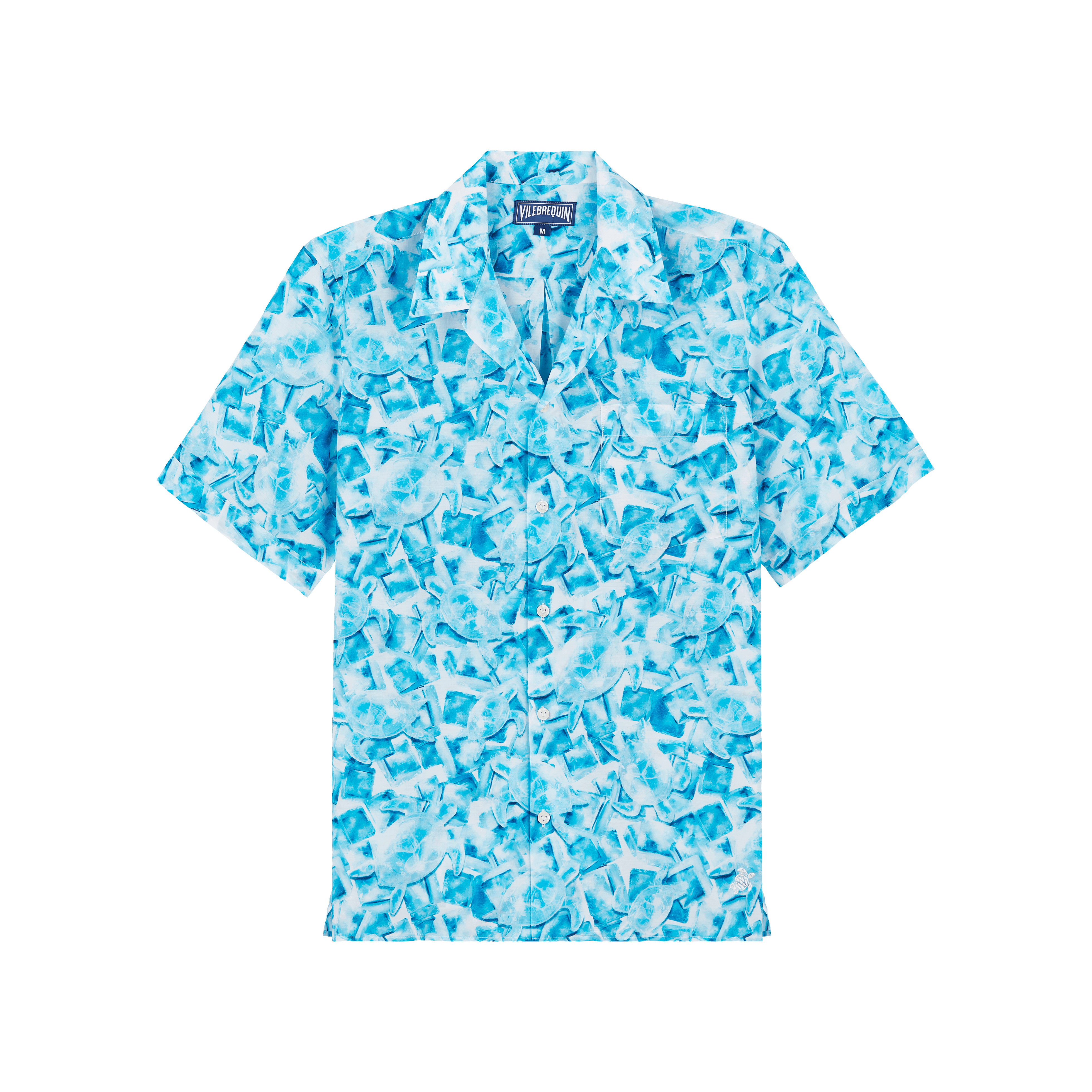 Chemise Bowling en Coton et Soie Homme Iced Turtles