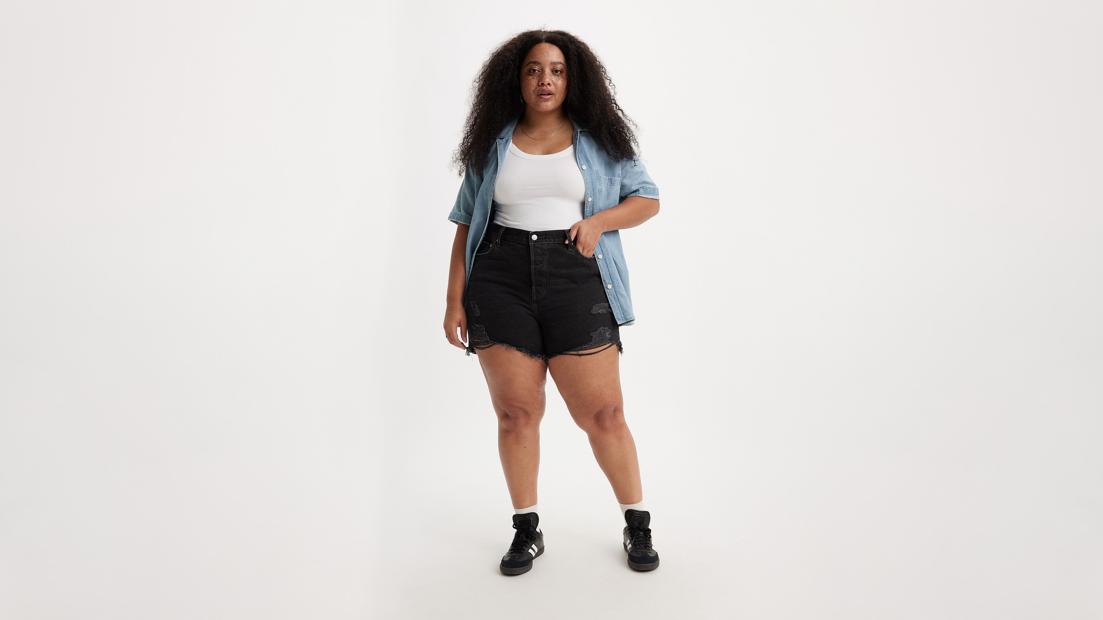 Short 501® Levi's® Original (Grandes tailles) - Stowaway Plus - Noir