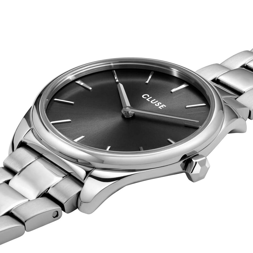 Montre Cluse Feroce Petite Acier Blanc
