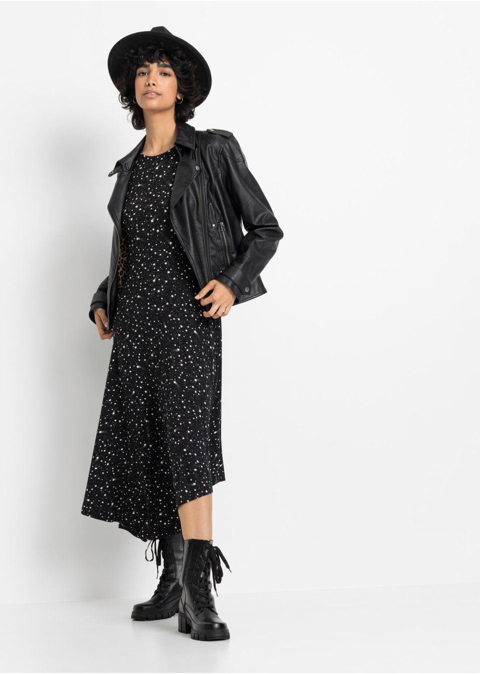 Robe asymétrique à imprimé étoile