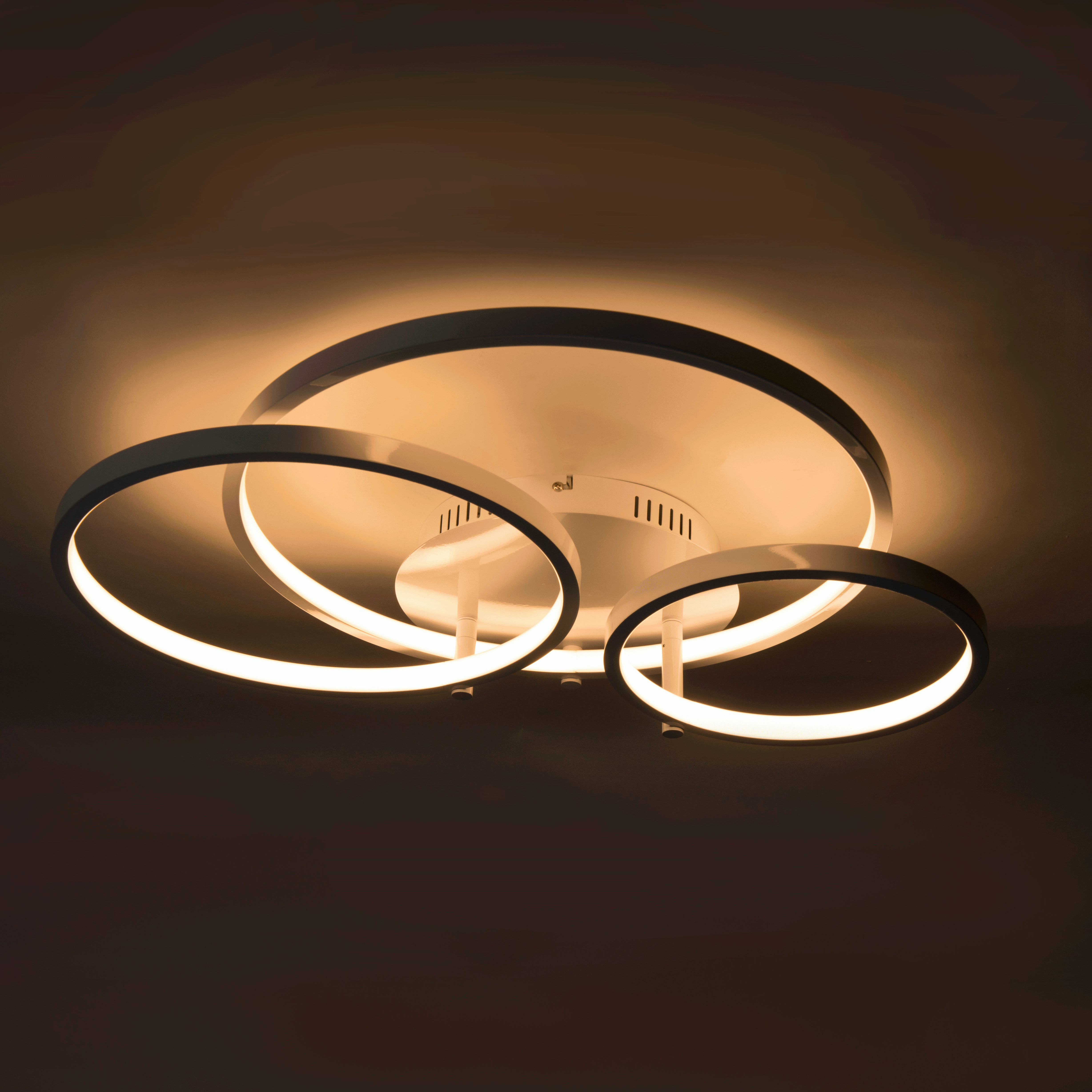 Moderne plafondlamp wit incl. LED en dimmer- Rondas