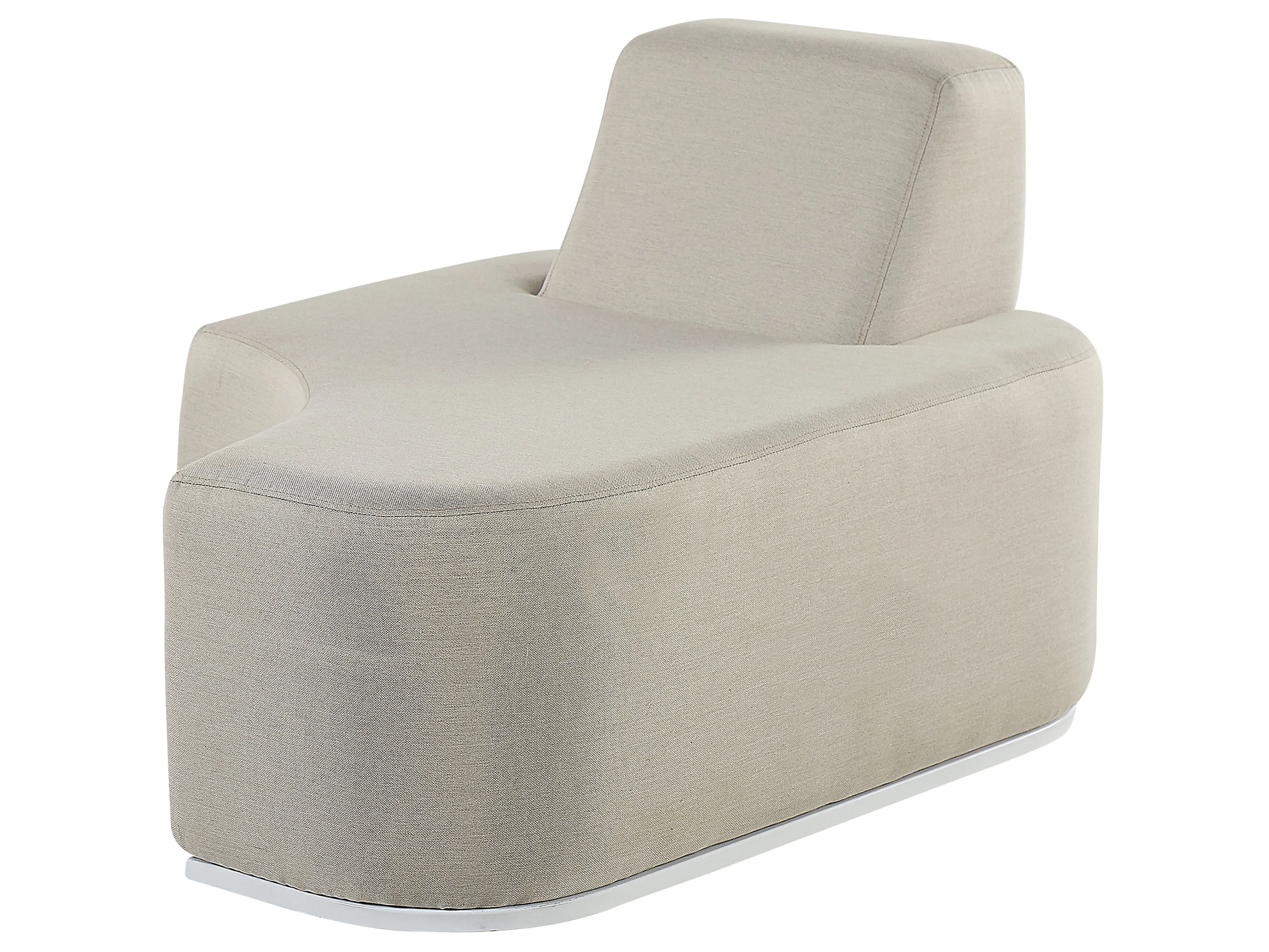 Loungeset met tafel 4-zits FABRO modulair Lichtgrijs
