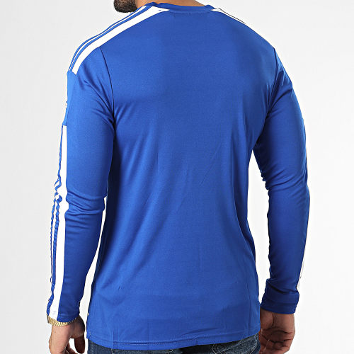 Tee Shirt Manches Longues A Bandes GK9152 Bleu Roi
