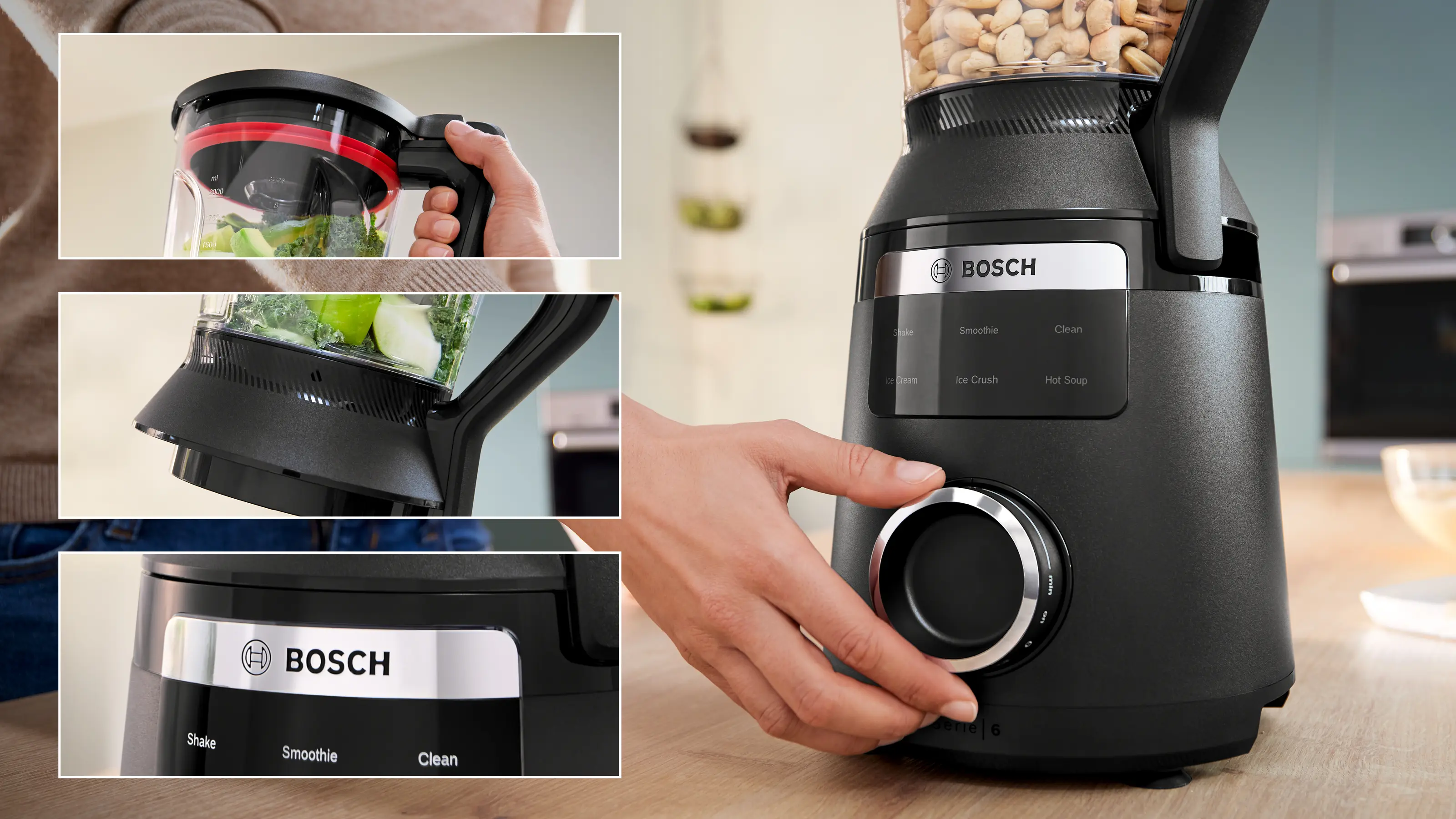 Serie 6 Blender met hoge prestaties VitaPower 1800 W Zwart