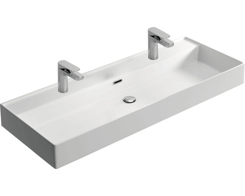 Badkamermeubelset Maxx XL 120 cm met keramische wastafel, 2 kraangaten, Tabacco
