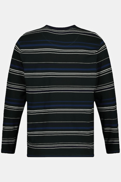 Schlafanzug, Homewear, OEKO-TEX, Zweiteiler, Ringel-Oberteil, Langarm