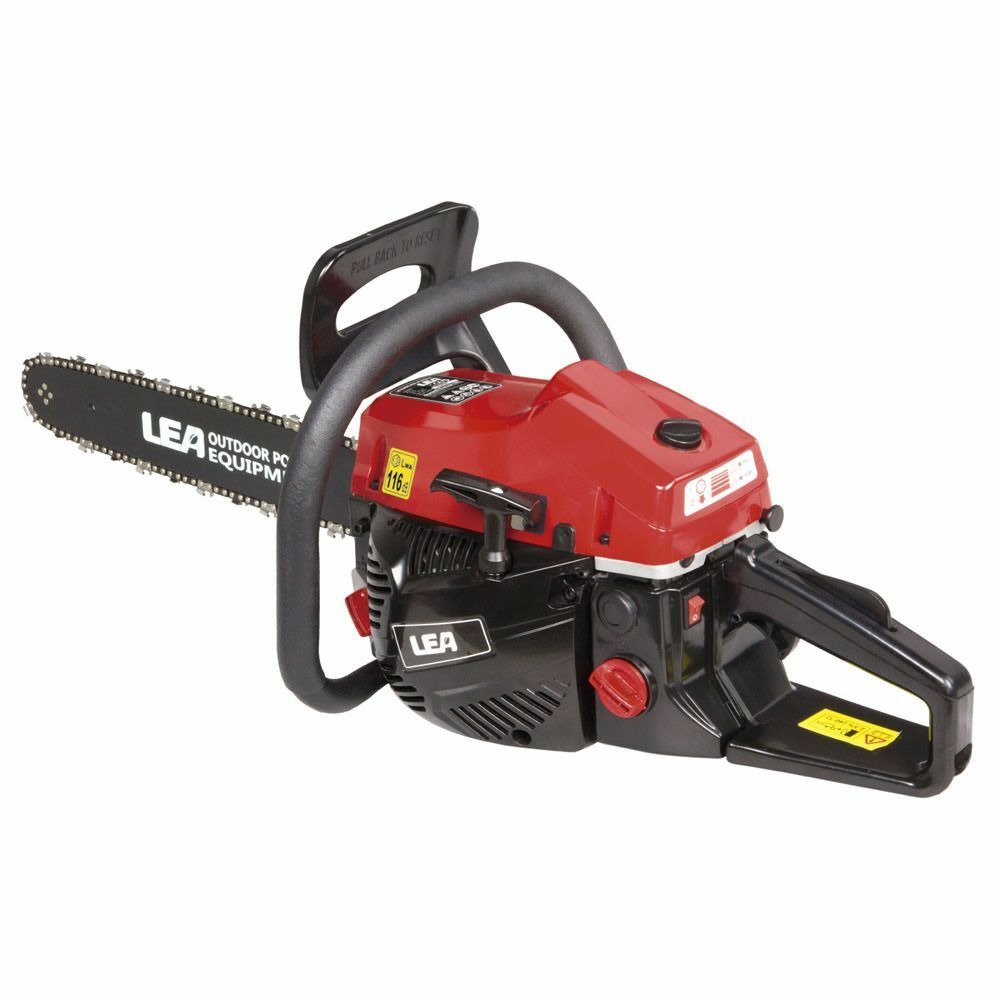 Tronçonneuse thermique 50,8 cm3 guide 45 cm anti vibration lea le32508-45a